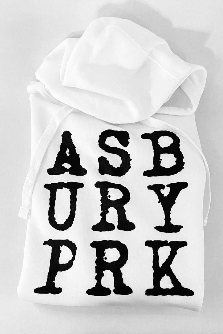 ASBURY PRK TYPEWRITER LOGO HOODIE