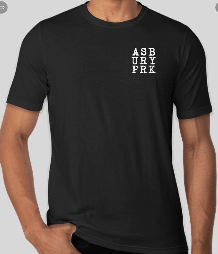 ASBURY PRK TYPEWRITER CHEST LOGO T-SHIRT