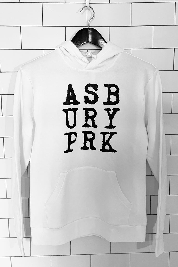 ASBURY PRK TYPEWRITER LOGO HOODIE